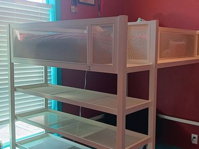 Twin Metal Loft Bed - whitte