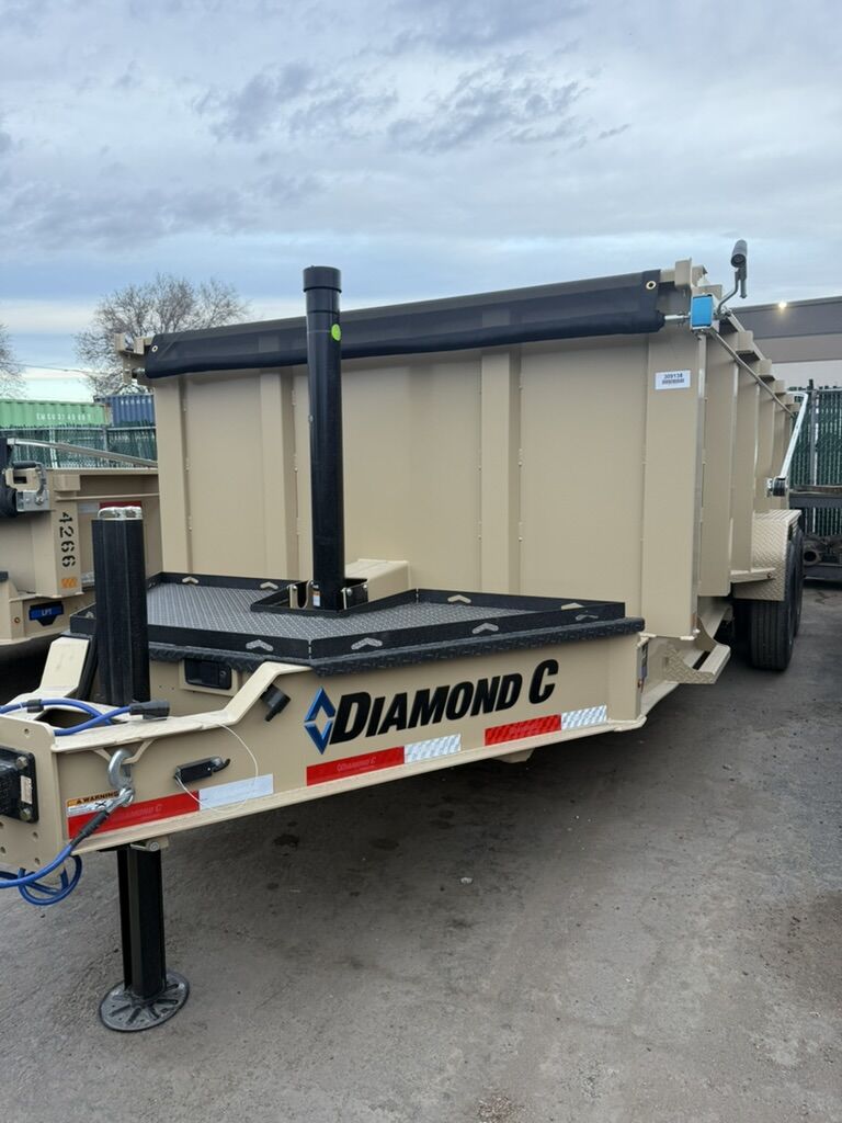 6 Hour available - High Side 7x16 Dump Trailer – 16K Rated Diamond C Rental
