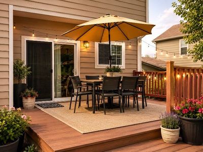 Sunnyglade 9ft Solar LED Lighted Patio Umbrella - Tan