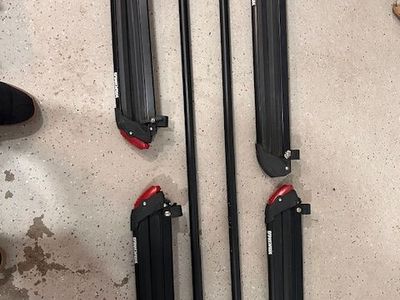 Ski, poles, snow board or fishing pole rack