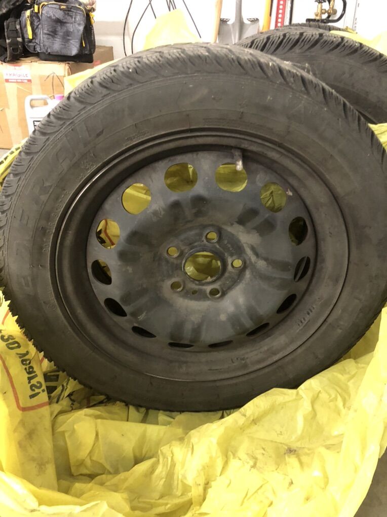 4 Wheels Snow Tires 5x112 205/55/16 205/55 Jetta