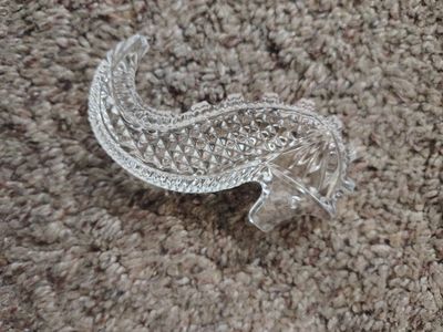 Clear Cut Glass Seahorse Figurine Decorative Paperweight