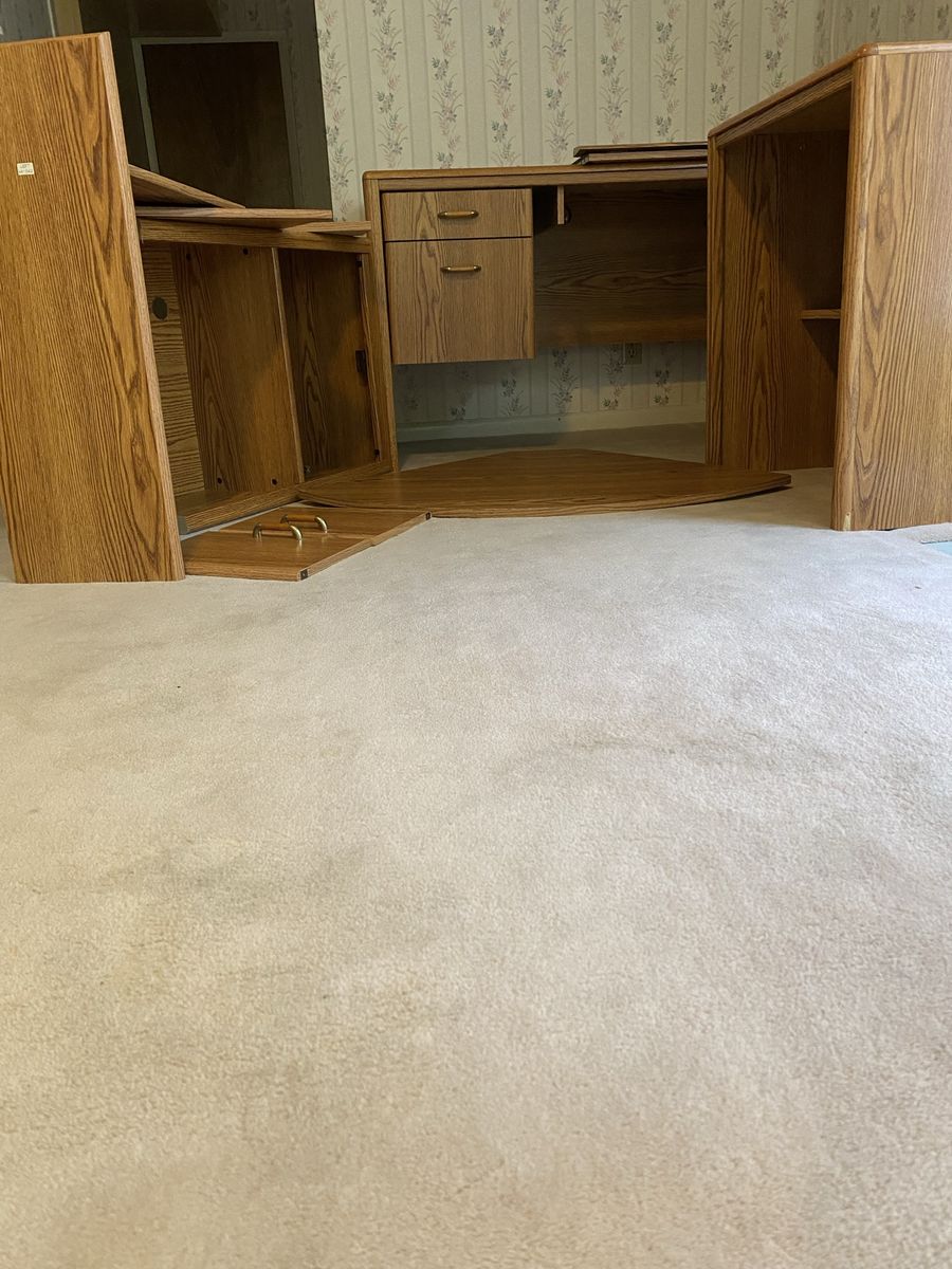 Large L shaped computer desk