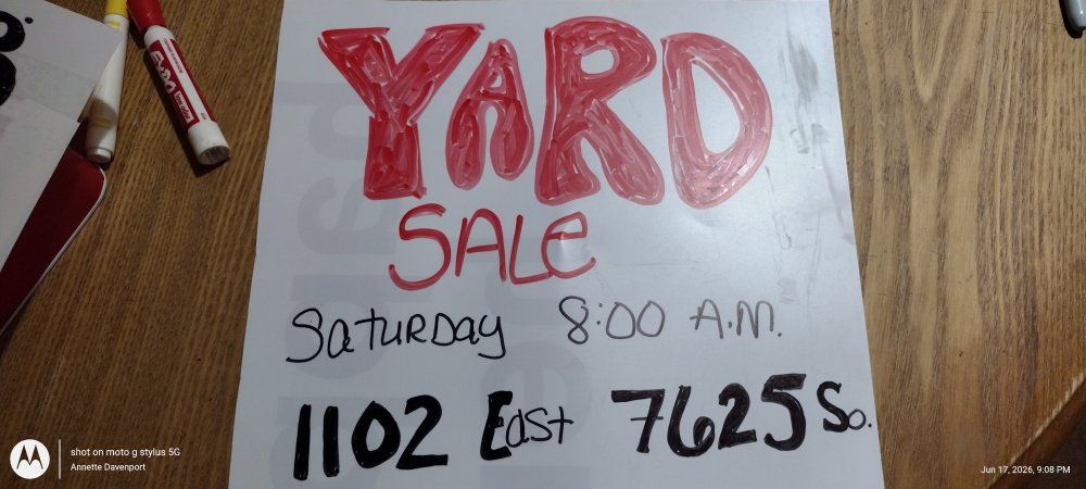 Yard Sale Midvale Saturday Only