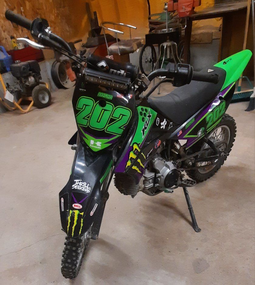 2015 Kawasaki KLX Youth Dirt Bike - Green/Black Monster Energy Decals. Yoshimura Exhaust.  Motor has brand new top end rebuild.