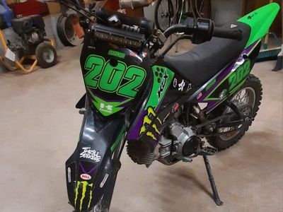 2015 Kawasaki KLX Youth Dirt Bike - Green/Black Monster Energy Decals. Yoshimura Exhaust. Motor has brand new top end rebuild.