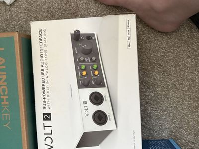 Novation Launchkey 49 MIDI Keyboard, Sennheiser HD 280 PRO Headphones, Shure SM58 Mic, Volt 2 Interface