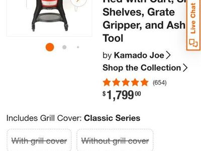 New in box Kamado Joe Classic III 18 in. Ceramic Charcoal Grill in Red