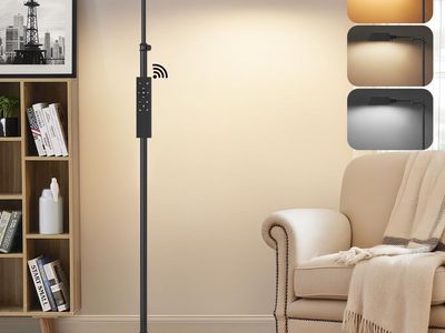 GyroVu Adjustable Pharmacy Floor Lamp – Black – Swing Arm