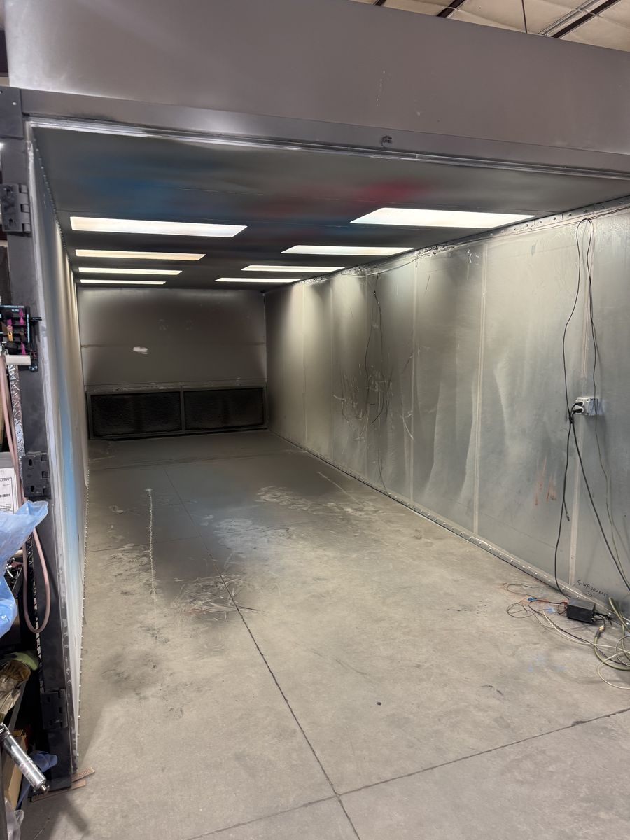 Powder coating oven an spray booth