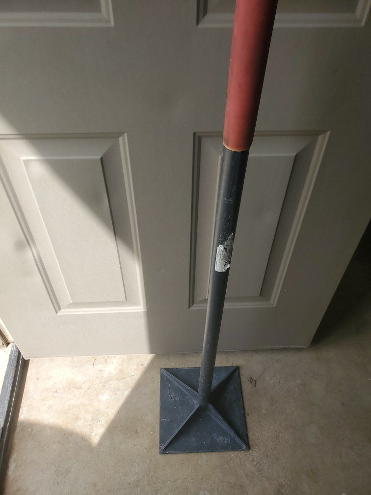 Heavy-Duty Steel Hand Tamper – Soil/Gravel/Asphalt Compactor – 48" Handle
