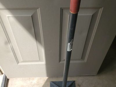 Heavy-Duty Steel Hand Tamper – Soil/Gravel/Asphalt Compactor – 48" Handle