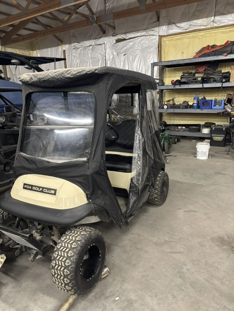 ️ Club Car Golf Cart + Snow Plow!