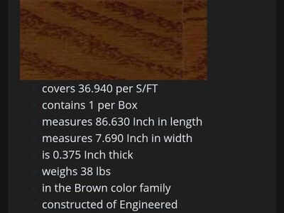 Bruce Engineered Flooring, Red Oak 628 sq ft.