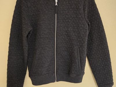 Gap Womens Small Charcoal Gray Quilted Bomber Jacket