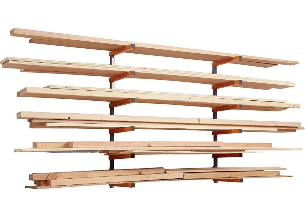 NEW! Bora Wood Rack - 6-Level Compact Storage System, 100lb Capacity Per Level (2 available)