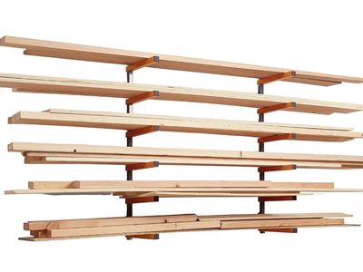 NEW! Bora Wood Rack - 6-Level Compact Storage System, 100lb Capacity Per Level (2 available)