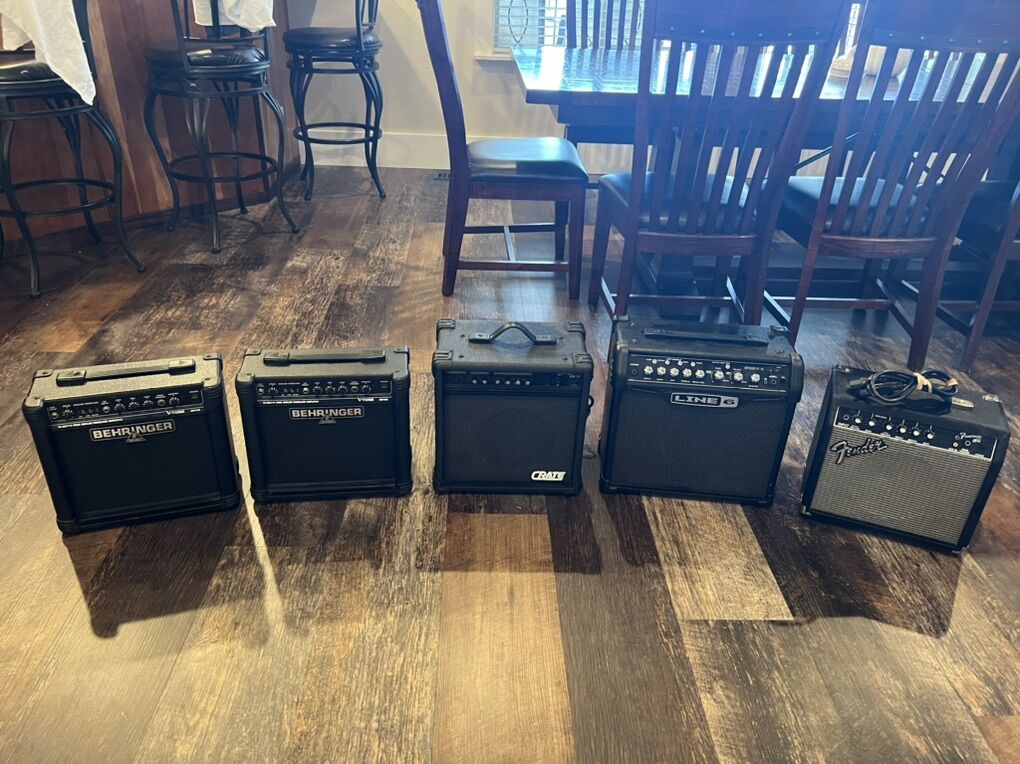 Fender, Line 6, Crate, Behringer AMPs