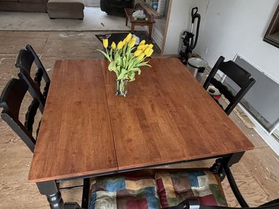 Dining table, solid wood, seats six