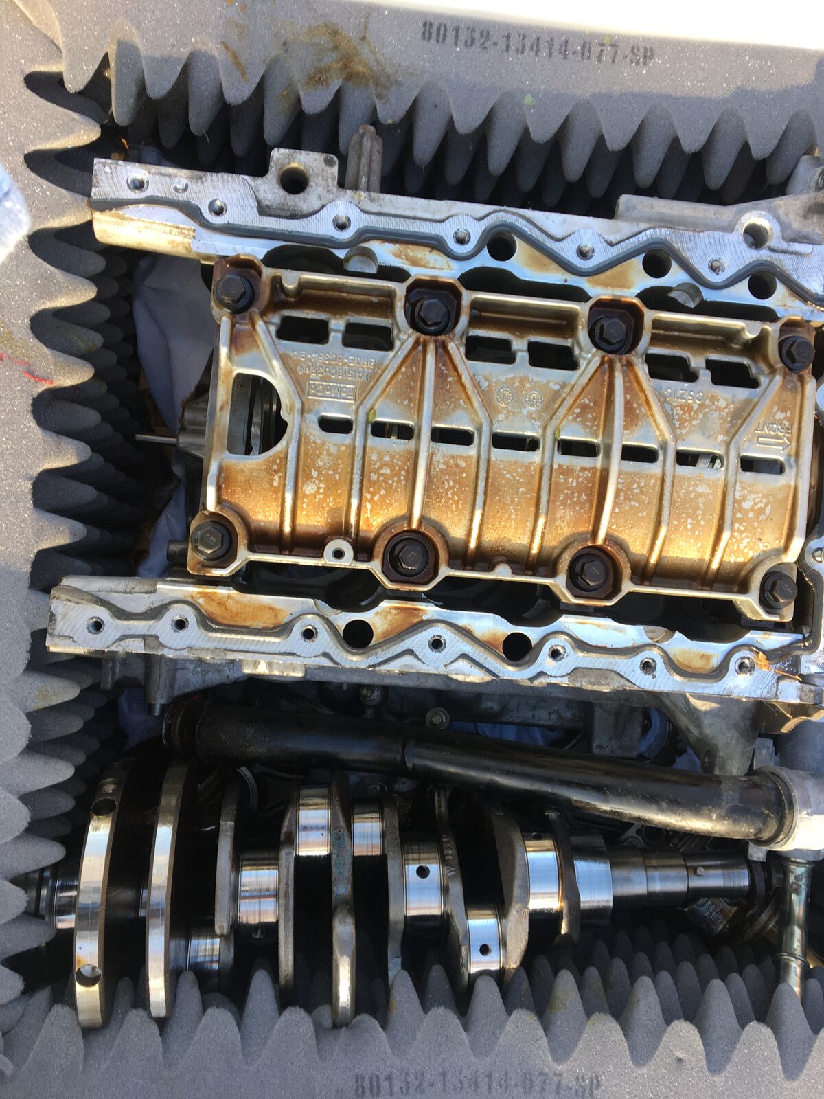 Ford 3.5 disassembled short block core out of a 2011 Taurus