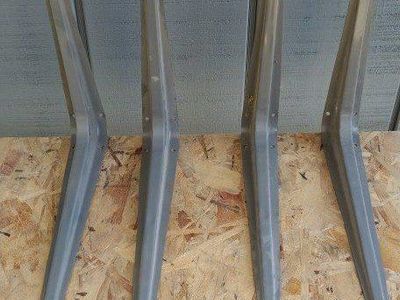Set of 4 Heavy Duty Metal Shelf Brackets - Gray Metal Support Brackets