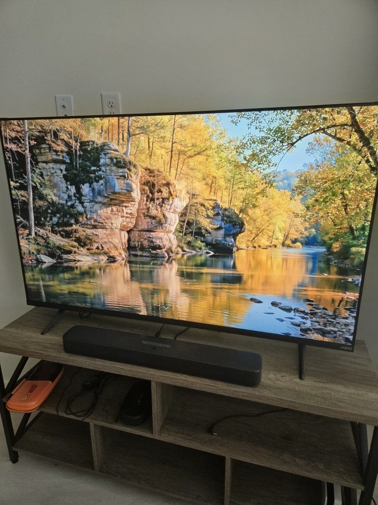 58" Vizio TV + JBL Sound bar + TV stand