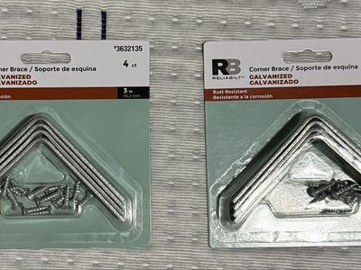 Reliabilt 3-Inch Galvanized Corner Brace 4ct Set of 2