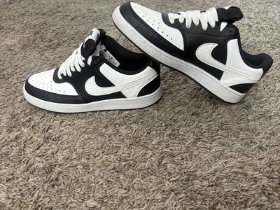 Nike Court Vision Low Black and White Sneakers Women's Size 7