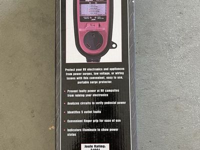 SurgeMinder Mighty Cord 30 Amp RV Surge Protector - 120V, 2100 Joules, Anti-Theft Lock