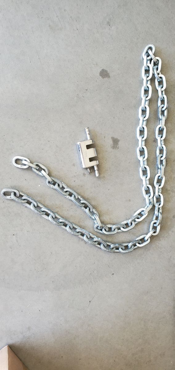 PEWAG 8 ft Heavy Duty Security Chain & VIRO Panzer Armour-Plated Padlock