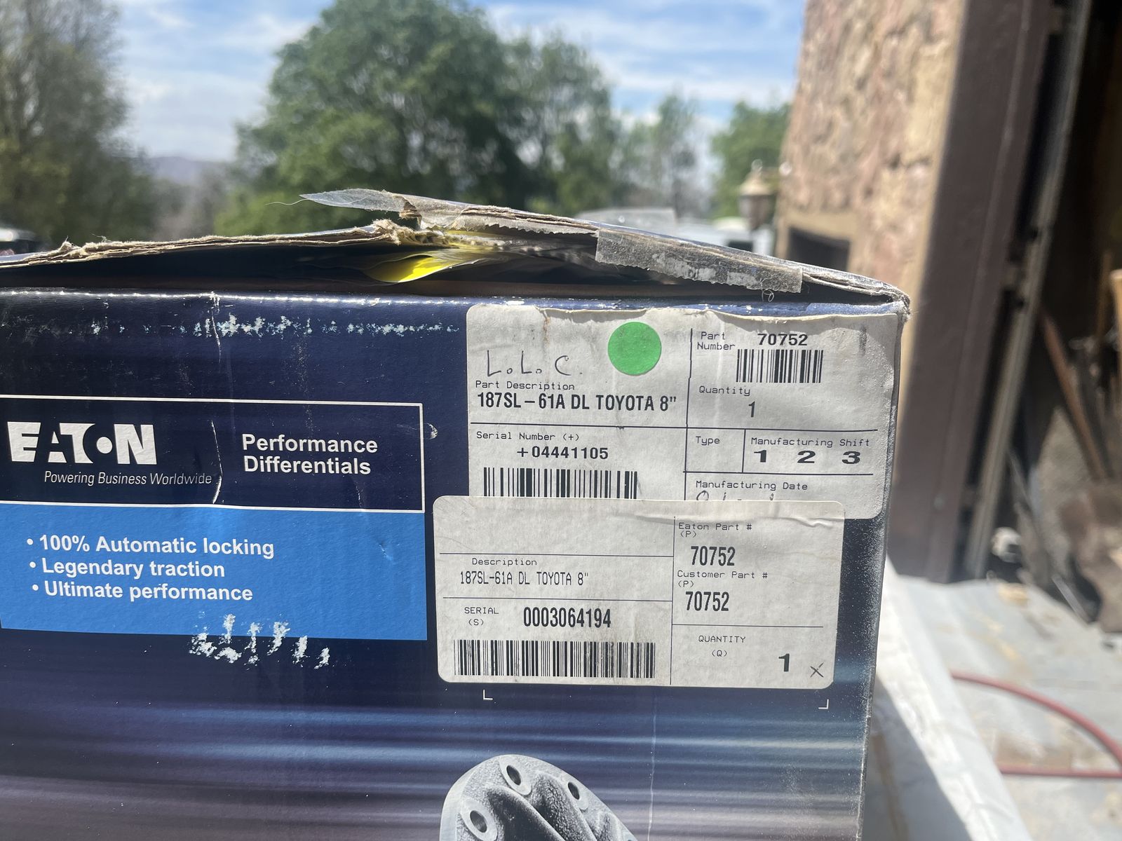 toyota eaton locker 8 inch 187sl61adl