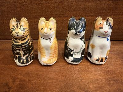 4 Vintage Hunkydory Dana Kubrick Cat Tins