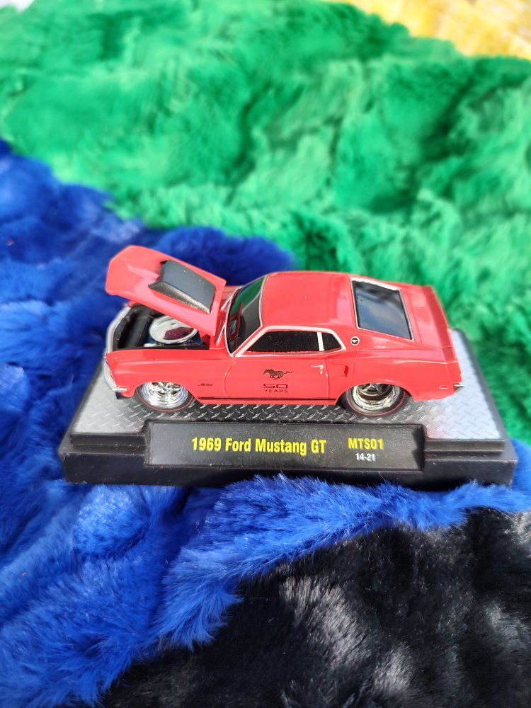 1969 Ford Mustang GT Diecast Model Car MTS01 1:64 Scale Red