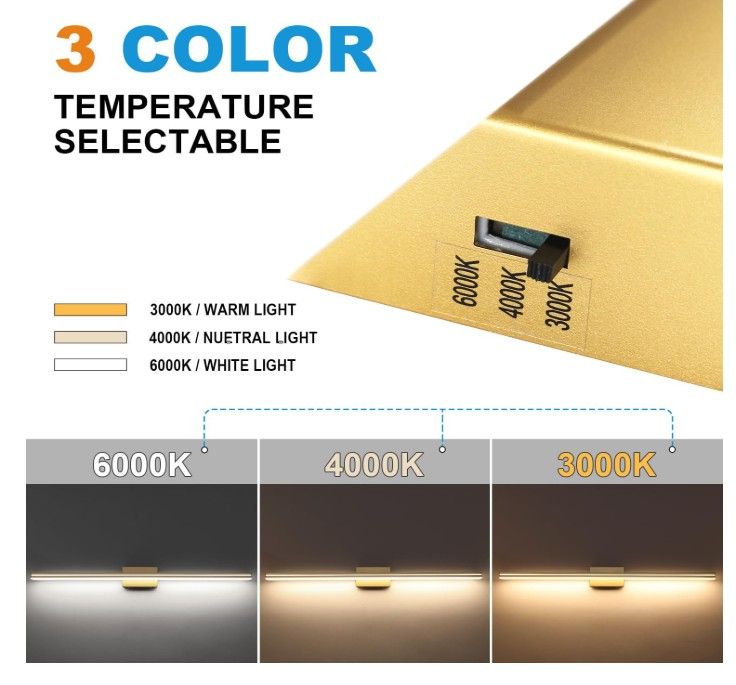 SineRise LED Modern Bathroom Vanity Light Fixture