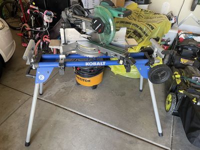 Metabo 10" Sliding Compound Miter Saw with Laser Guide & Kobalt Portable Stand