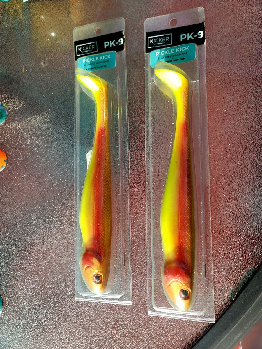 Pickle Kick 9" swimbait $2.50 ea.