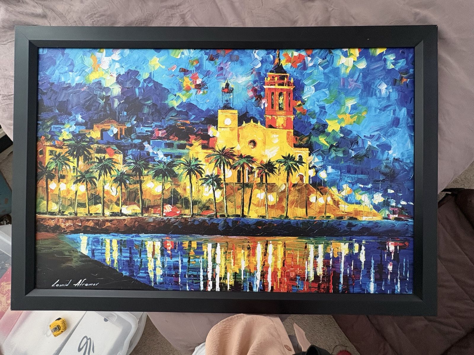 Framed Colorful Cityscape Wall Art-FREE