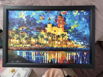 Framed Colorful Cityscape Wall Art-FREE