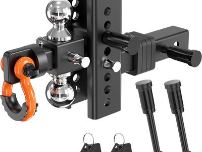 Brand New in Box, Adjustable Trailer Hitch for 2 inch Receiver, 2'', 2-5/16'' Heavy Duty Tow Hitches, 12,000 lbs GTW