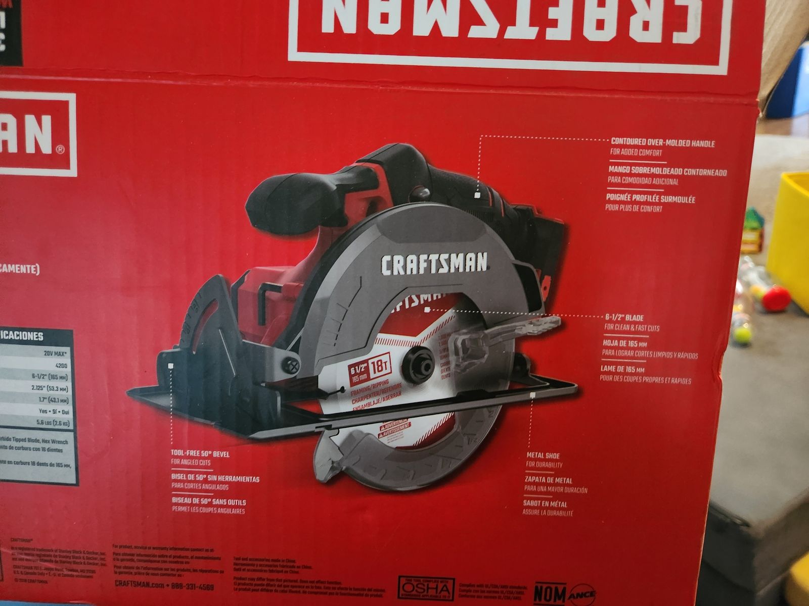 Craftsman V20 lithium ion (Cordless) 6 1/2" Circular Saw (tool only)