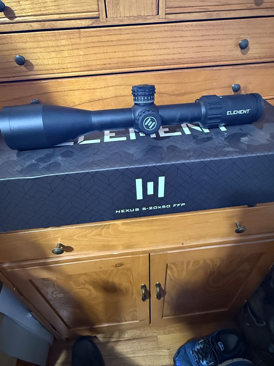 Element Optics Nexus 5-20x50 FFP APR-1C MOA Rifle Scope - Black, Made in Japan
