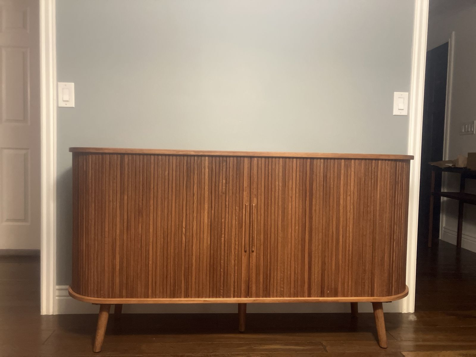 Solid oak credenza