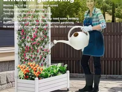 Outdoor Plastic Raised Garden Bed with Drain Plug for Climbing Plants