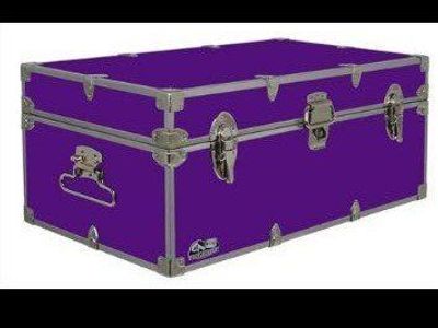 Happy Camper Steel Footlocker Trunk 32x18x13.5"