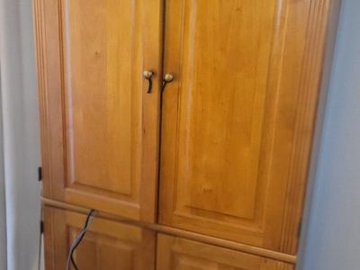 Wooden TV Armoire Entertainment Center