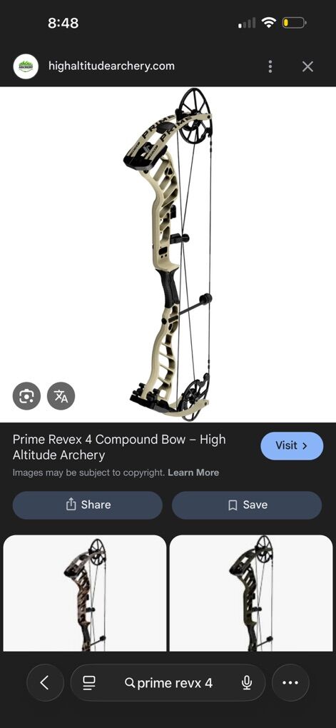 ISO used Prime or Mathews bow.