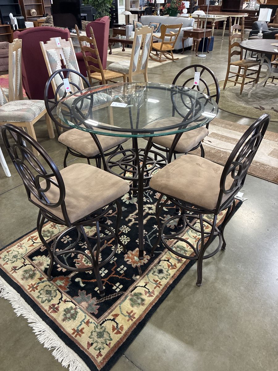 Counter Hight Glass Table