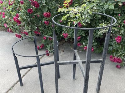 2 Metal Plant Stands Holders