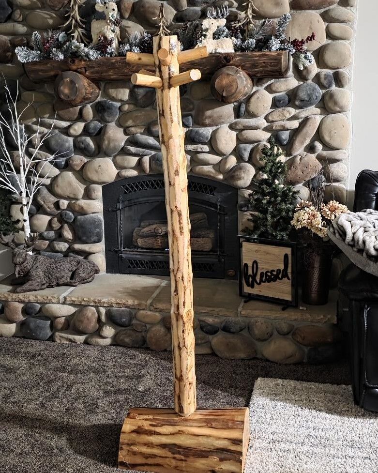 Log Hall Tree - Coat Rack