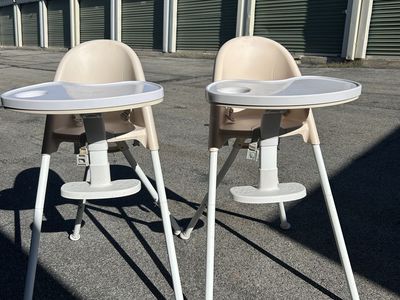 3-in-1 Folding High Chair - Cream (2 available)